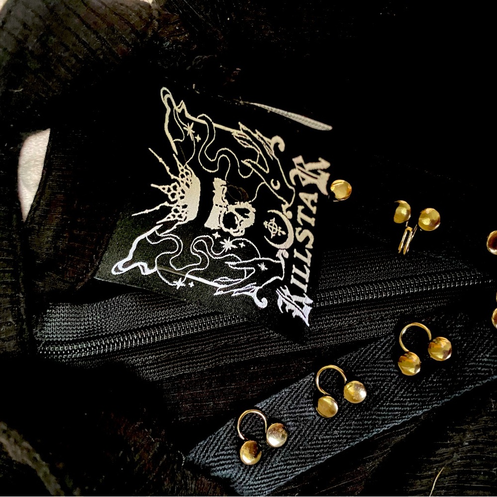 Killstar Black Button Down Cold Shouldertop - image 2